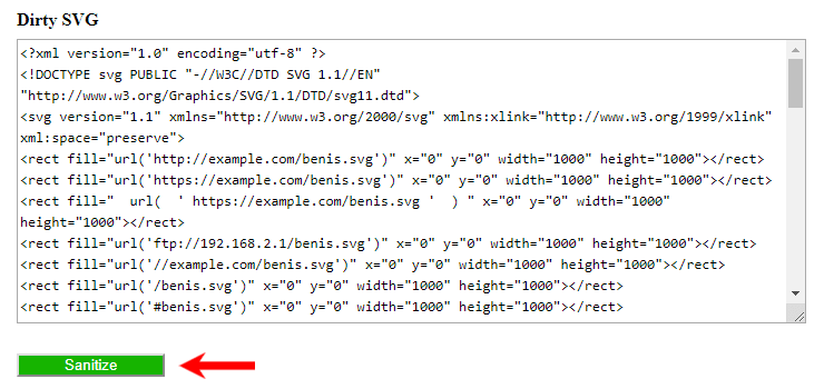 Sanitize Dirty SVG