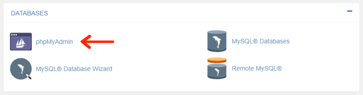 cPanel phpMyAdmin